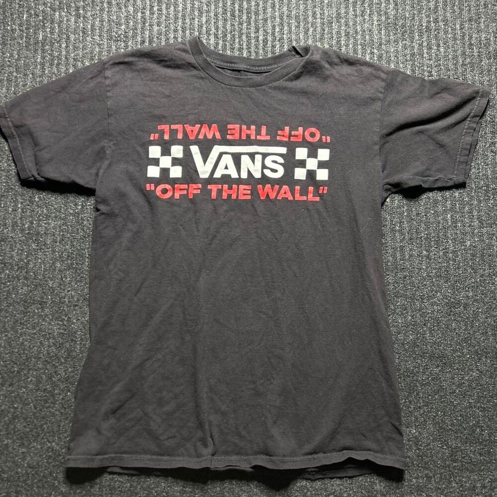 Vans Men's Black and Grey T-shirt
